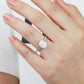 *APP EXCLUSIVE* 3 Carat Moissanite Platinum-Plated Side Stone Ring