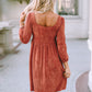 *APP EXCLUSIVE* Square Neck Three-Quarter Sleeve Dress