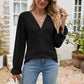 * APP EXCLUSIVE* Eyelet Lace Trim Flounce Sleeve Blouse