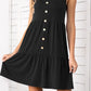 *APP EXCLUSIVE* Button Scoop Neck Sleeveless Tiered Dress