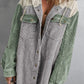 *App Exclusive* Snap Front Hooded Corduroy Shacket