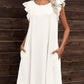 *APP EXCLUSIVE* Round Neck Flutter Sleeve Dress with Pockets