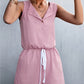 *APP EXCLUSIVE* Sleeveless Buttoned Romper with Pockets