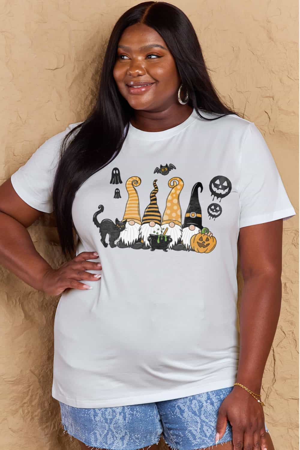 *APP EXCLUSIVE* Halloween Gnome Graphic Cotton Tee