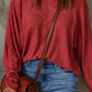 Seam Detail Round Neck Long Sleeve Top