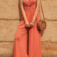 *APP EXCLUSIVE* Smocked Spaghetti Strap Wide Leg Jumpsuit
