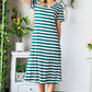 *APP EXCLUSIVE* Striped Vneck Side Slit Maxi Dress