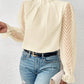 *APP EXCLUSIVE*Sheer Chevron Sleeve Blouse