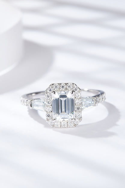 *APP EXCLUSIVE* 1 Carat Moissanite Geometric 925 Sterling Silver Ring