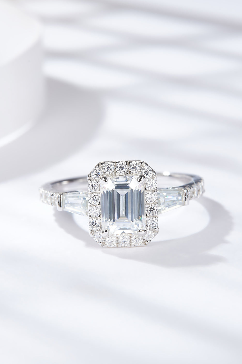 *APP EXCLUSIVE* 1 Carat Moissanite Geometric 925 Sterling Silver Ring