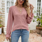 * APP EXCLUSIVE* Eyelet Lace Trim Flounce Sleeve Blouse