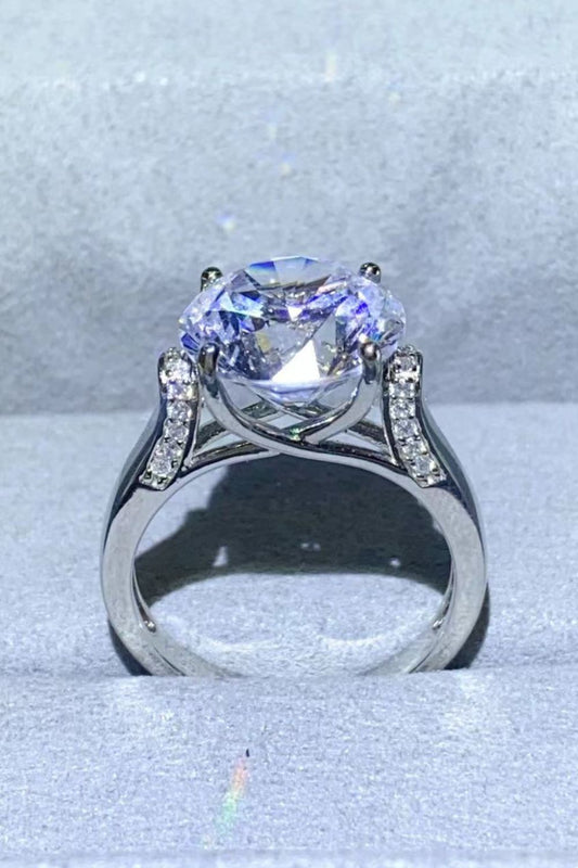 *APP EXCLUSIVE* 5 Carat Moissanite Platinum-Plated Ring
