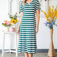 *APP EXCLUSIVE* Striped Vneck Side Slit Maxi Dress