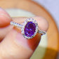 *APP EXCLUSIVE* 925 Sterling Silver 1 Carat Purple Moissanite Ring