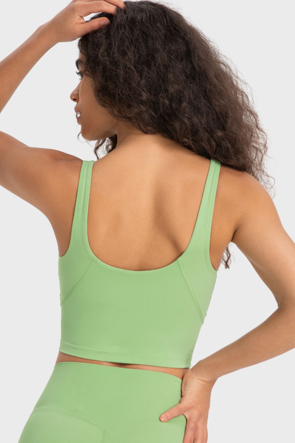 *APP EXCLUSIVE* Deep Vneck Crop Sports Bra