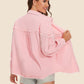 *APP EXCLUSIVE* Raw Hem Fringe Detail Denim Jacket