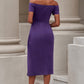*APP EXCLUSIVE* Cold Shoulder Short Sleeve Split Dress