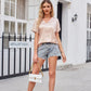 *APP EXCLUSIVE* Leopard Print Curved Hem Satin Top