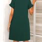 *APP EXCLUSIVE* Round Neck Flounce Sleeve Dress with Pockets