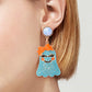 *APP EXCLUSIVE* Smiling Ghost Shape Synthetic Pearl Earrings