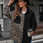 *APP EXCLUSIVE* Leopard Collared Neck Dropped Shoulder Shirt
