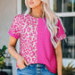 *APP EXCLUSIVE* Leopard Two-Tone Round Neck Tee