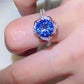 *APP EXCLUSIVE* 2 Carat Cobalt Blue Moissanite 925 Sterling Silver Ring