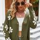 *App Exclusive* Floral Ribbed Cardigan