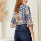 *APP EXCLUSIVE* Tie Hem V-Neck Three-Quarter Sleeve Blouse