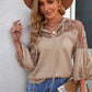 *APP EXCLUSIVE* Embroidered Tie-Neck Puff Sleeve Blouse