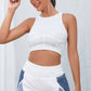 Color Block Wide Waistband Shorts
