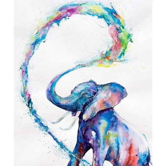 Paint With Diamonds - Rainbow Elephant