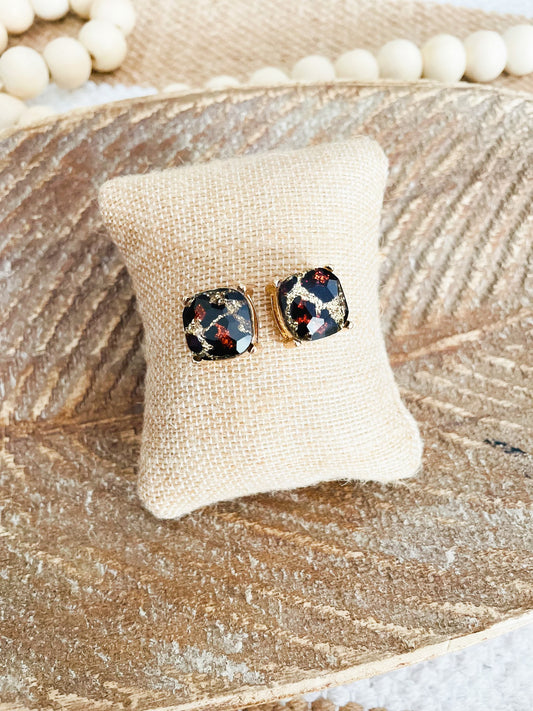 Leopard Bling Studs