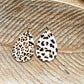 Leopard Teardrop Earrings