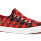 Red Buffalo Plaid Slip on Shoe