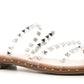 Beach Please Studded Sandals - Clear