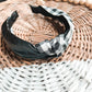 Plaid Faux Leather Headband