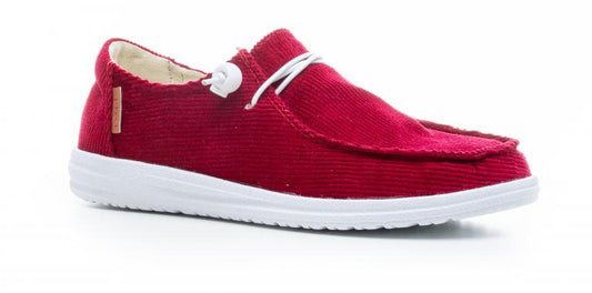 Hey Girl Red Corduroy Kayak Shoes