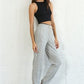 Seamless ribbed Sleeveless Crew neck Crop Top