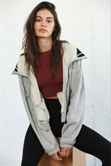 Seamless ribbed Sleeveless Crew neck Crop Top