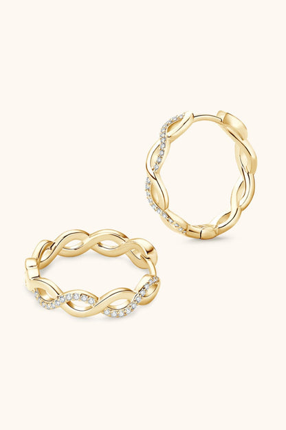 *APP EXCLUSIVE* Moissanite Crisscross Hoop Earrings