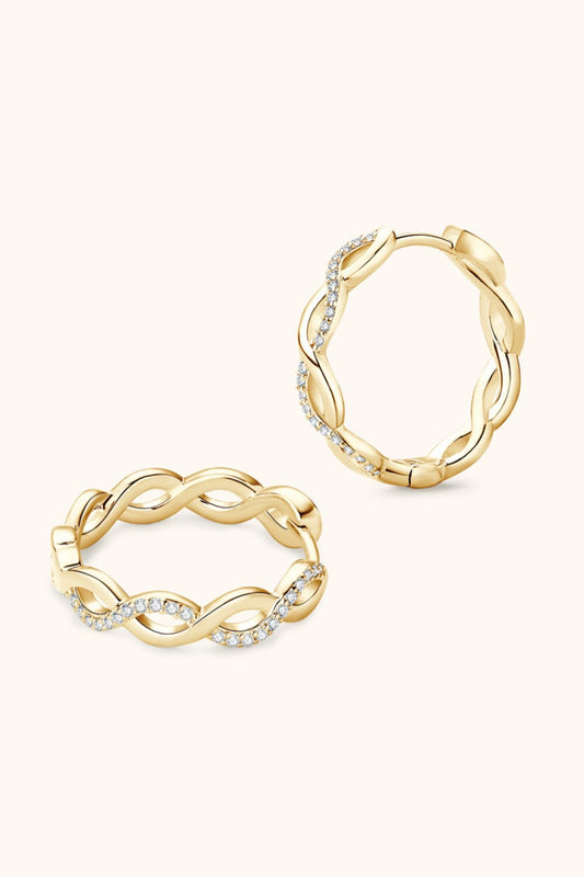 *APP EXCLUSIVE* Moissanite Crisscross Hoop Earrings