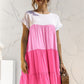*APP EXCLUSIVE* Colorblock Tiered Babydoll Dress