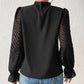 *APP EXCLUSIVE*Sheer Chevron Sleeve Blouse