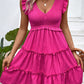 *APP EXCLUSIVE* Smocked Frill Trim Deep V Dress