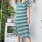 *APP EXCLUSIVE* Striped Vneck Side Slit Maxi Dress
