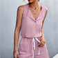 *APP EXCLUSIVE* Sleeveless Buttoned Romper with Pockets