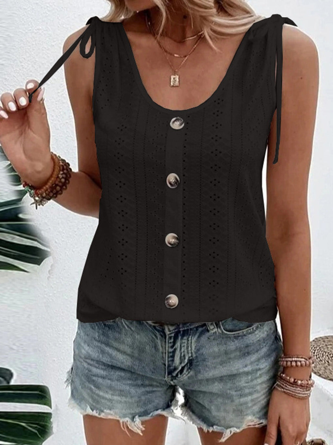 *APP EXCLUSIVE* Scoop Neck Sleeveless Tank Top