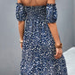 *APP EXCLUSIVE* Ditsy Floral Smocked Cold Shoulder Dress