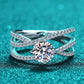 *App Exclusive* 1 Carat Moissanite Crisscross Ring